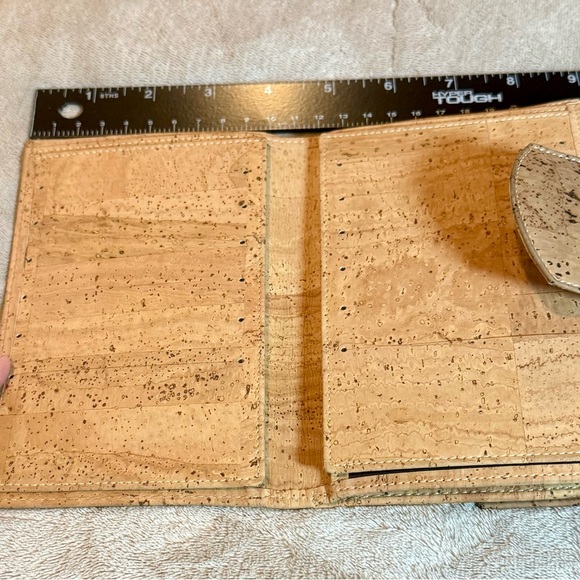 2/$30 Montado Vegan, Eco-friendly Portuguese Cork Wallet with 2 Snap Closures - Picture 7 of 12